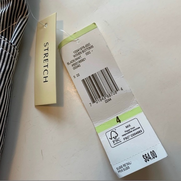 JONES NEW YORK sport stretch striped crop ankle pants spring summer preppy - Picture 5 of 16